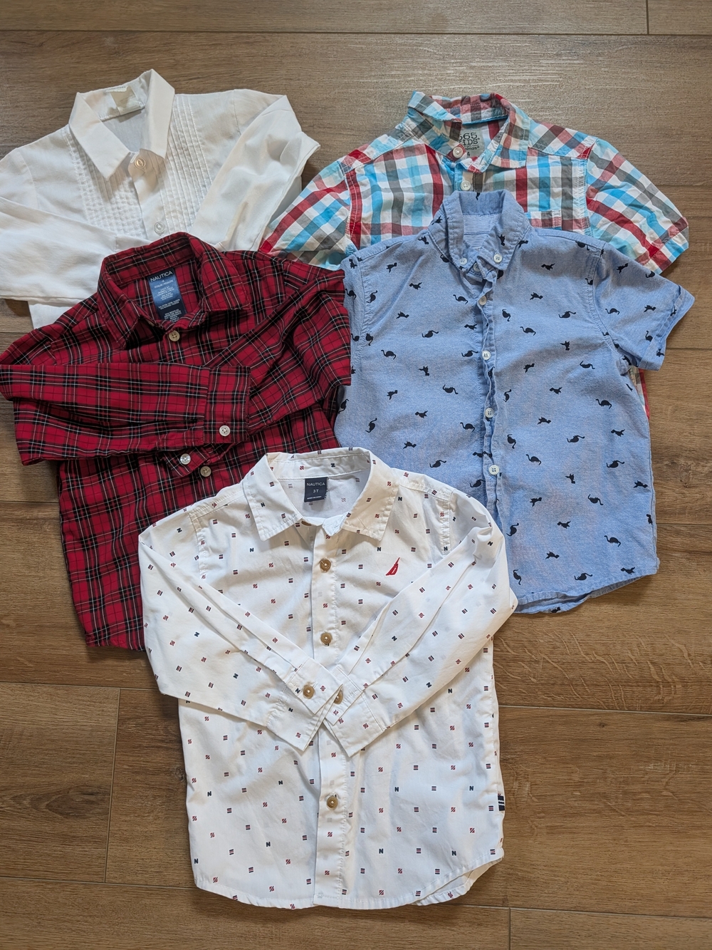 Boys Button-Up 5 Pcs Bundle Size 3T-4T
